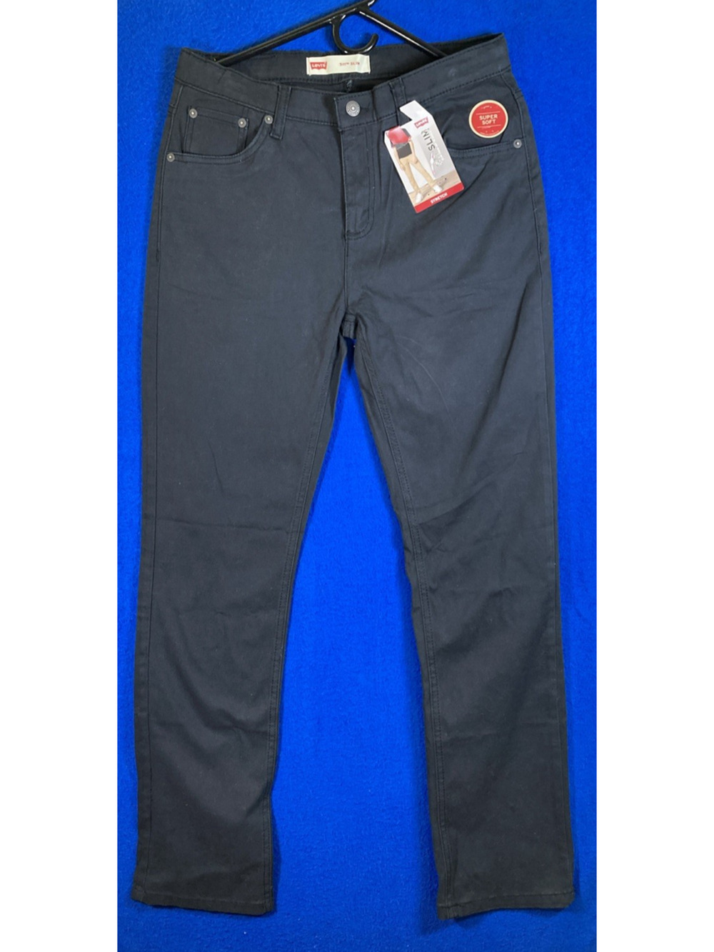 Levi's Boys Youth 20 Reg 511 Slim Fit Stretch Jeans Black Size 30 x 32